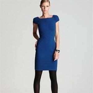 Diane Von Furstenberg Elegant Blue Off-Shoulder Dress